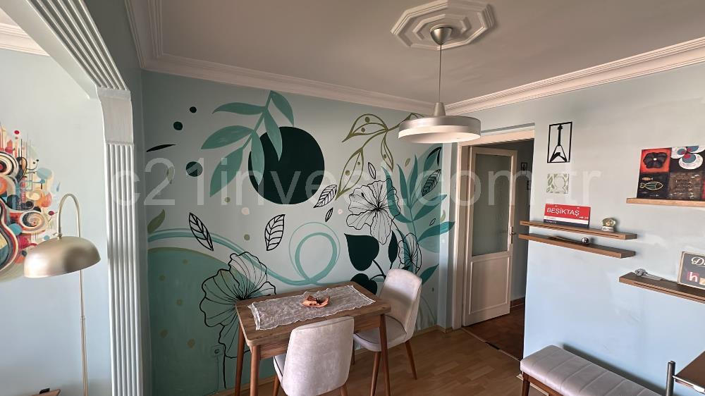 Beşiktaş Serencbey'de Deniz Manzaralı Teraslı Eşyalı 2+1 Kiralık