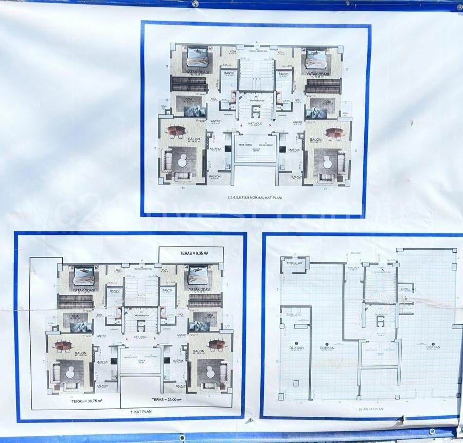 LOFT CADDE ÜSTÜ 9. Kat 70m2Net YENİ Binada 2+1
