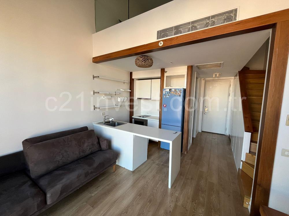 Nef163 1+1 Satılık Loft Geniş Yüksek Kat Kanyon Cephe Daire