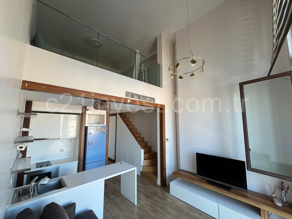 Nef163 1+1 Satılık Loft Geniş Yüksek Kat Kanyon Cephe Daire