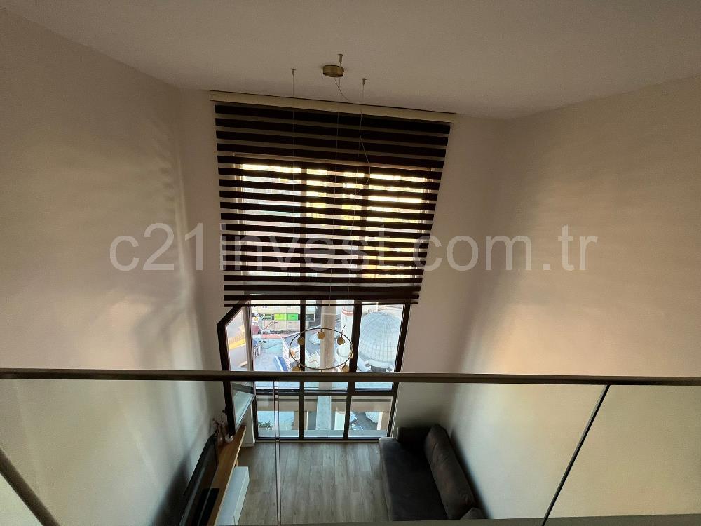 Nef163 1+1 Satılık Loft Geniş Yüksek Kat Kanyon Cephe Daire