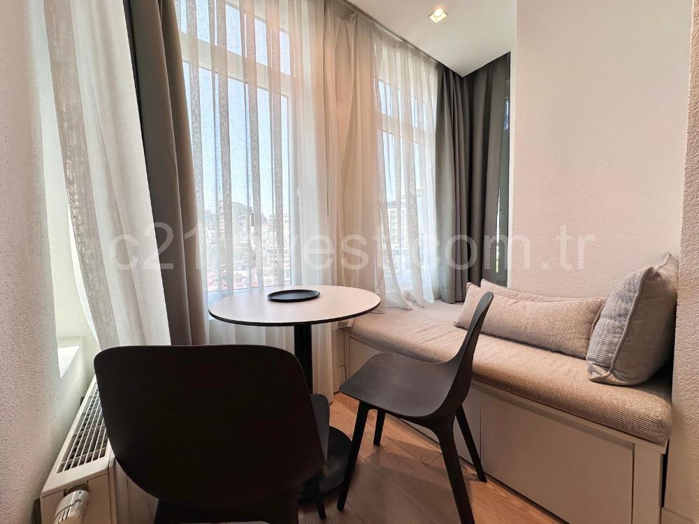 Taksim Juno Suites'te Eşyalı Faturalar dahil, 1+1 Daireler
