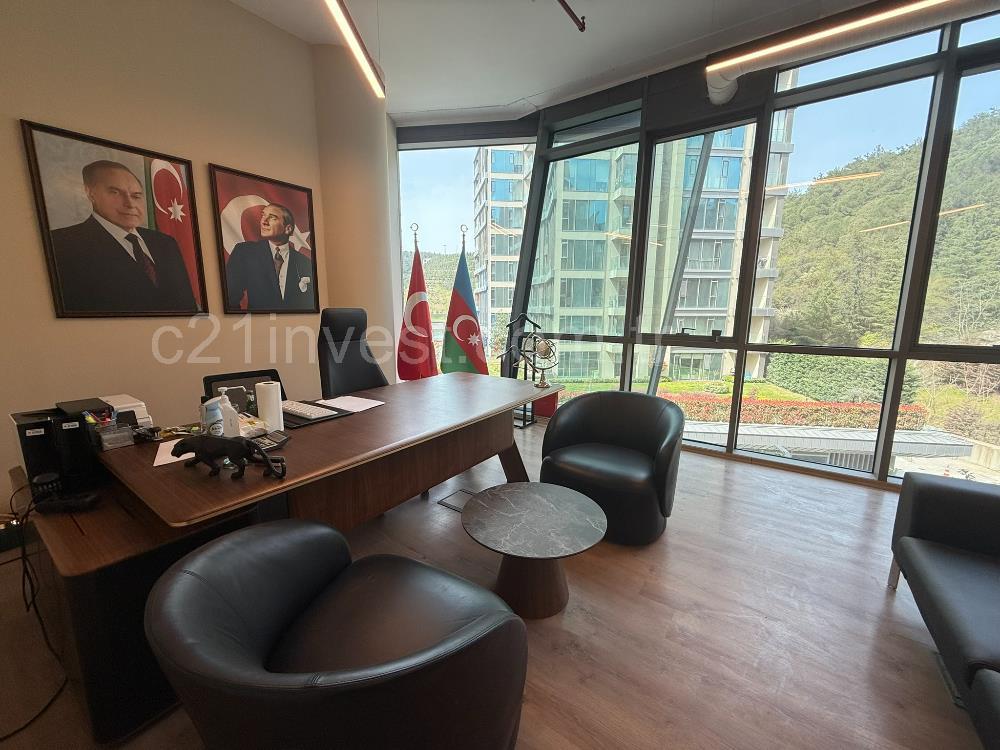 Vadi Koru Kiralık Ofis 110m2 Dekorasyonlu Mobilyalı Vadistanbul