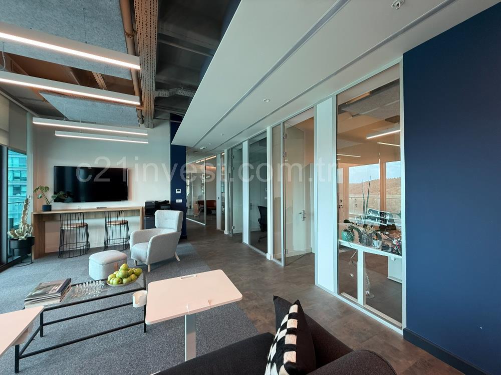 Vadistanbul Kiralık Ofis 450m2 +36m2 Teraslı Dekorasyonlu Maslak
